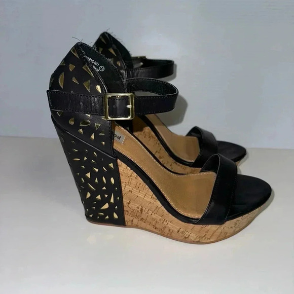 Women's Not Rated Black Wedges Size 7.5 - Picture 11 of 11